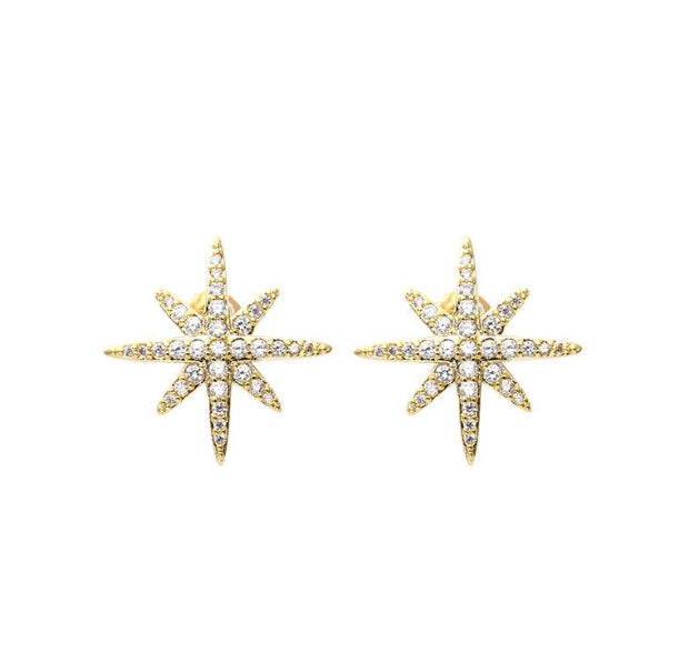 Small Crystal Star Stud