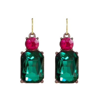 Vintage Gem Drop Earrings