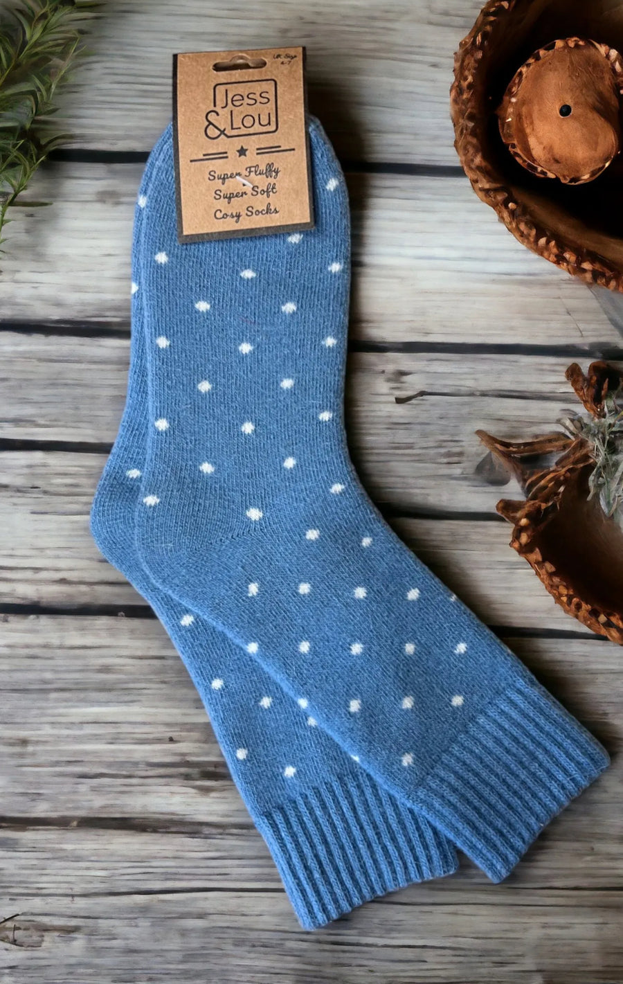 Delightful Dots Ribbed Cosy Sock