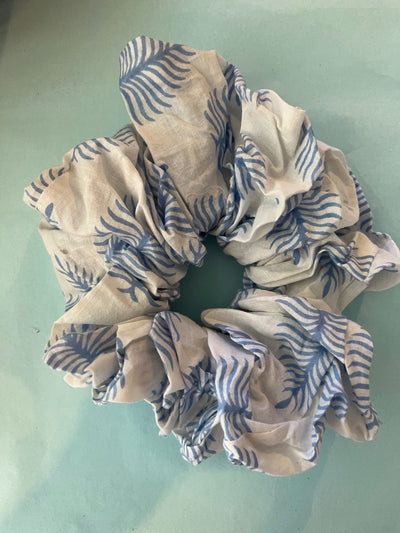 Blue Fern Scrunchies