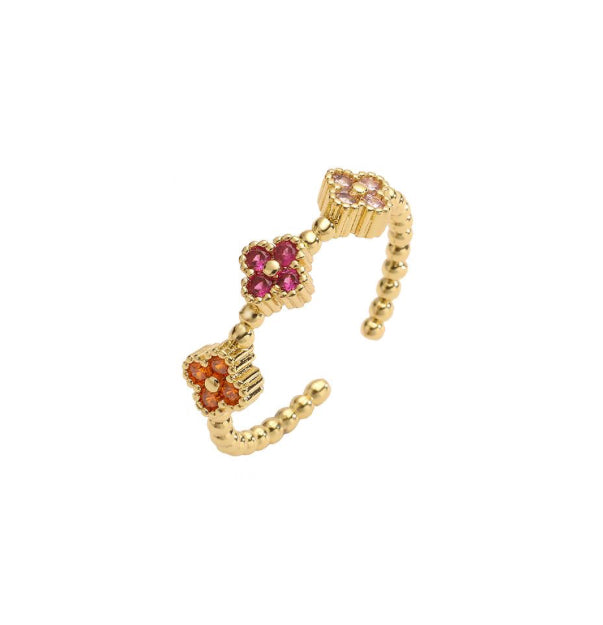 Multi Clover Adjustable Ring