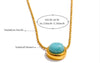 Gold Oval Turqouise Pendent