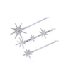 Triple Star Hairclips - Silver