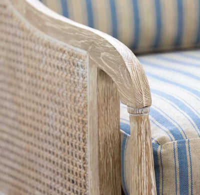 Burnham Stripe Rattan Armchair