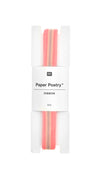 Narrow Stripe Woven Ribbon - Neon Pink