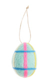 Striped Blue Felt Eggs