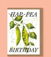 Hap-Pea Birthday Card