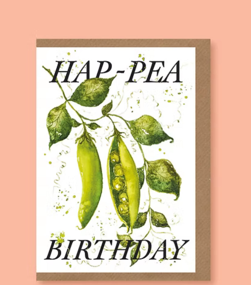 Hap-Pea Birthday Card