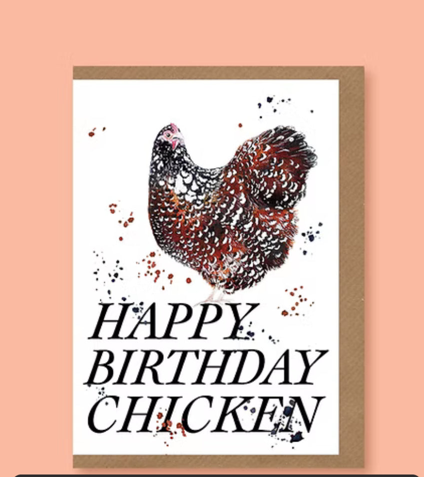 Happy Birthday Chicken Birthday Card