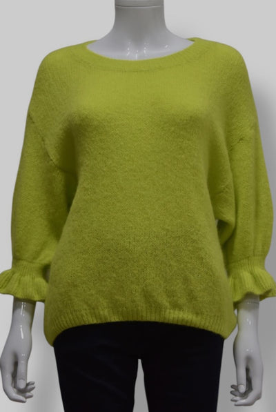 Aurina Ruffle Sleeve Alpaca Jumper