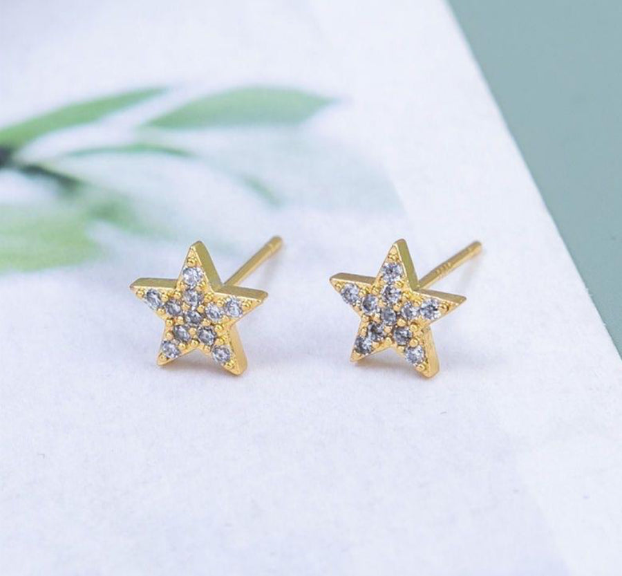 Silver Twinkle Star Stud