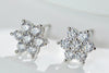 Silver Cubic Zirconia Vintage Flower Earring