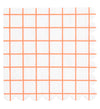 Neon Orange Checked Scalloped Paper Napkin