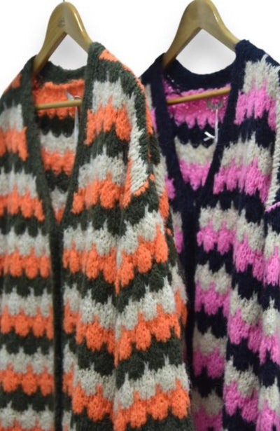 Lotta Multi Colour  Chunky Knit Cardigan