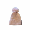 Aurina Angora Blend Pom Pom Hat - Baby Pink