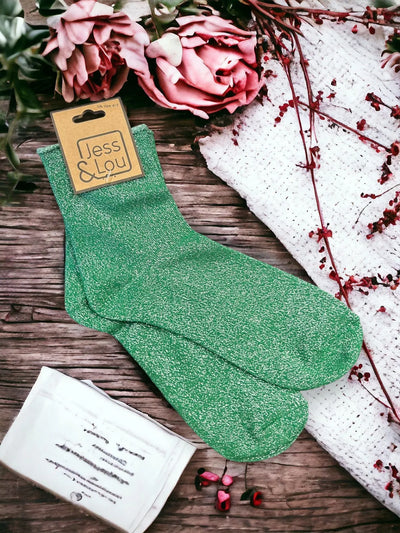 Sparkly Glitter Lurex Ankle Socks