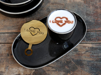 I Love You Coffee Stencil - Aurina Ltd