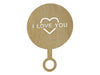 I Love You Coffee Stencil - Aurina Ltd