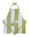 Adult Cooking Apron Wide Stripe Sage & Stone - Aurina Ltd