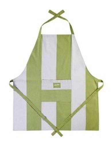 Adult Cooking Apron Wide Stripe Sage & Stone - Aurina Ltd