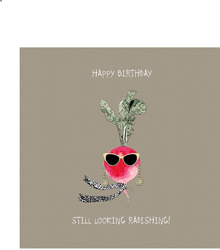 Looking Radishing Card - Aurina Ltd