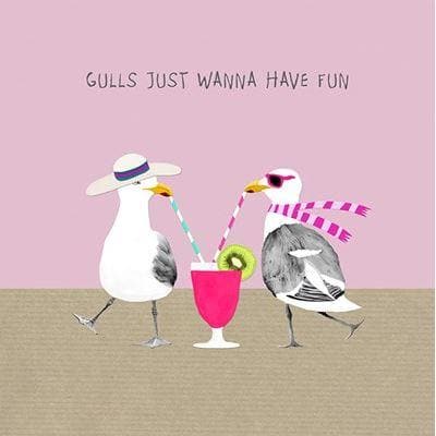 Gulls Just Wanna Have Fun Card - Aurina Ltd