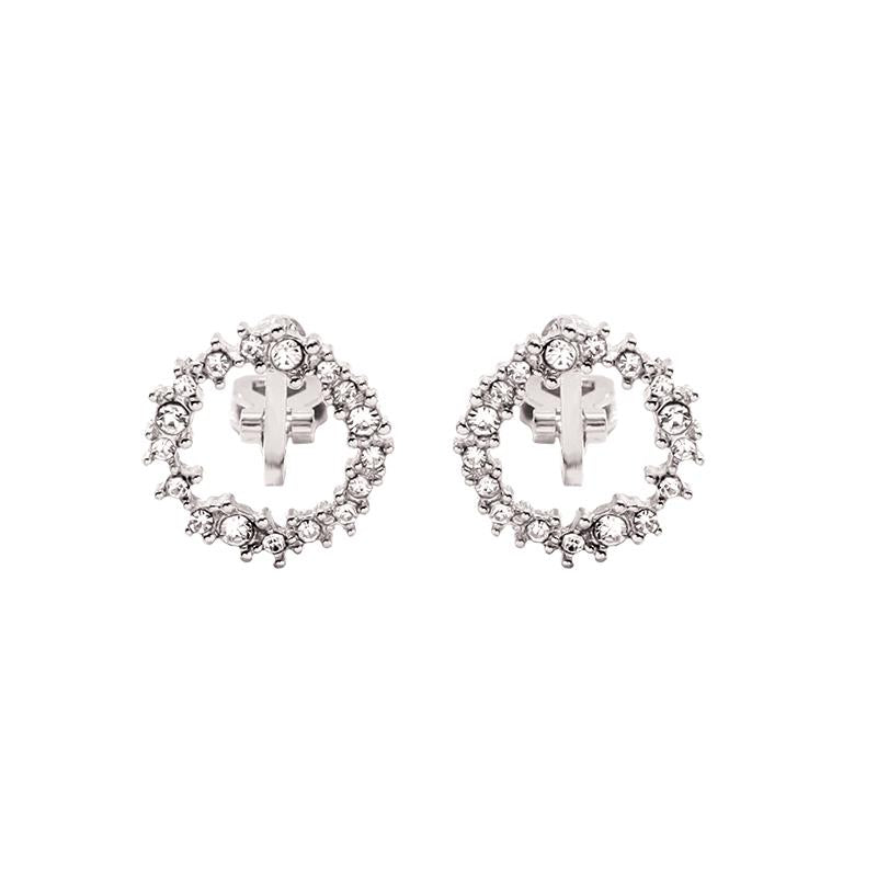 Crystal Eternity Hoop Clip On Earring - Aurina Ltd