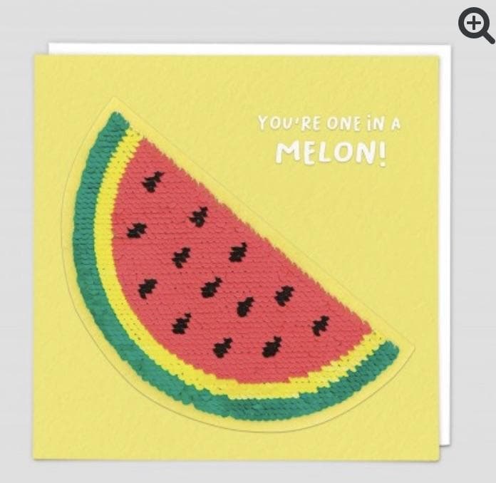 Sequin Card You’re one in a MELON! - Aurina Ltd