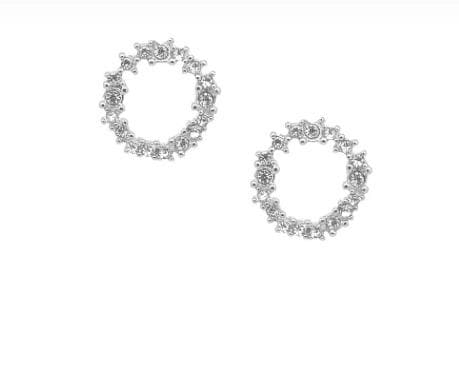 Crystal Eternity Hoop on Post Earring - Aurina Ltd